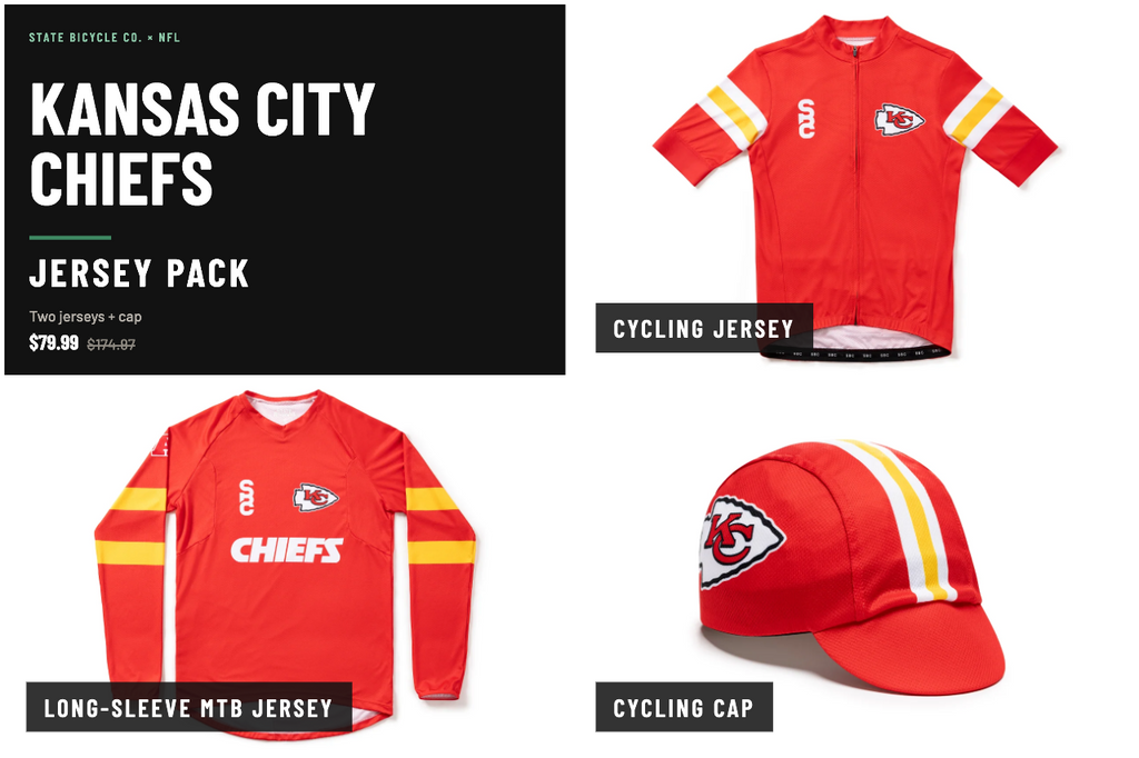 State Bicycle Co. | NFL Collection - Jersey Pack - Kansas City Chiefs