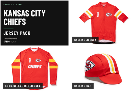 State Bicycle Co. | NFL Collection - Jersey Pack - Kansas City Chiefs