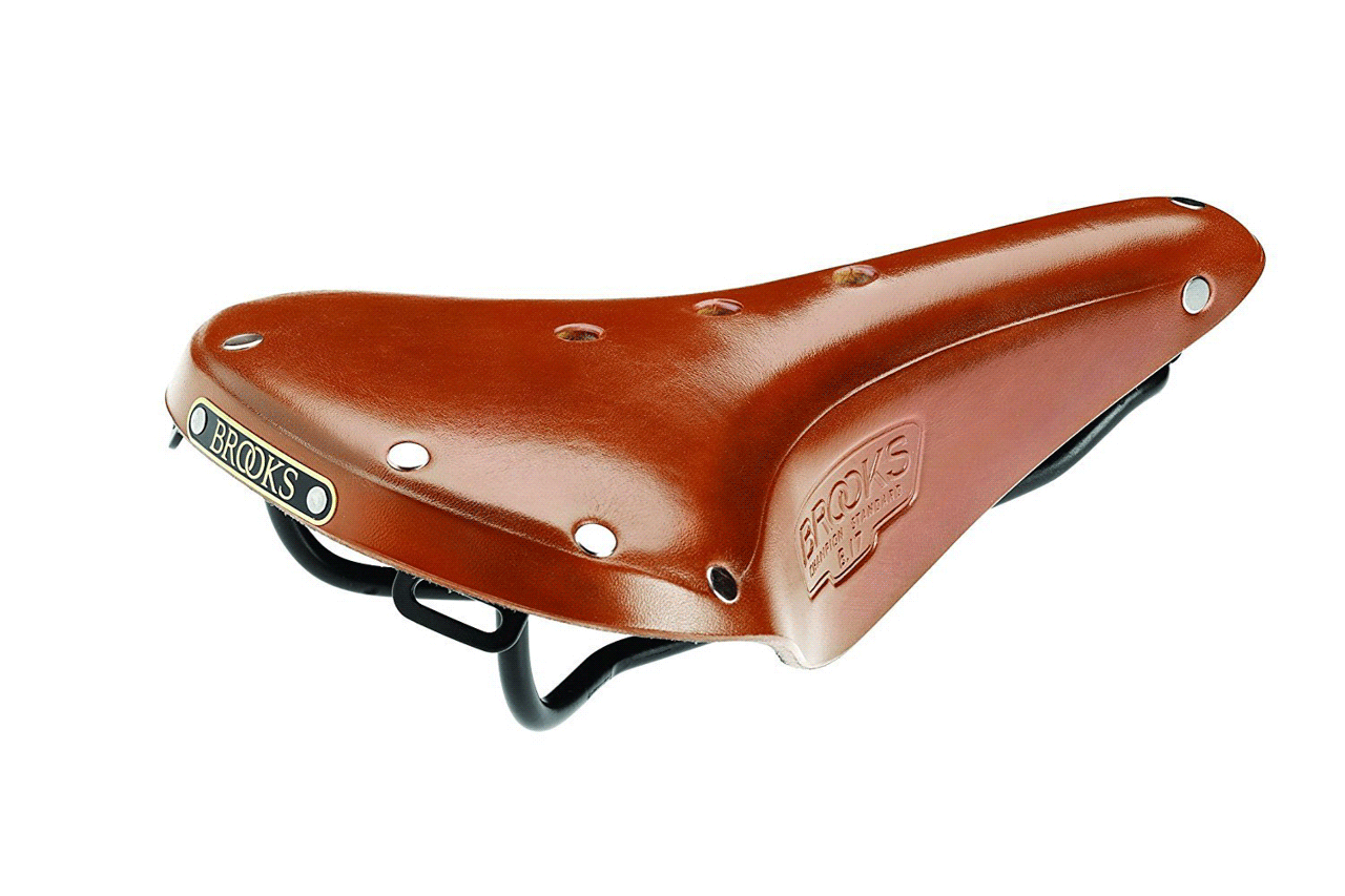 Leather bike sales saddle