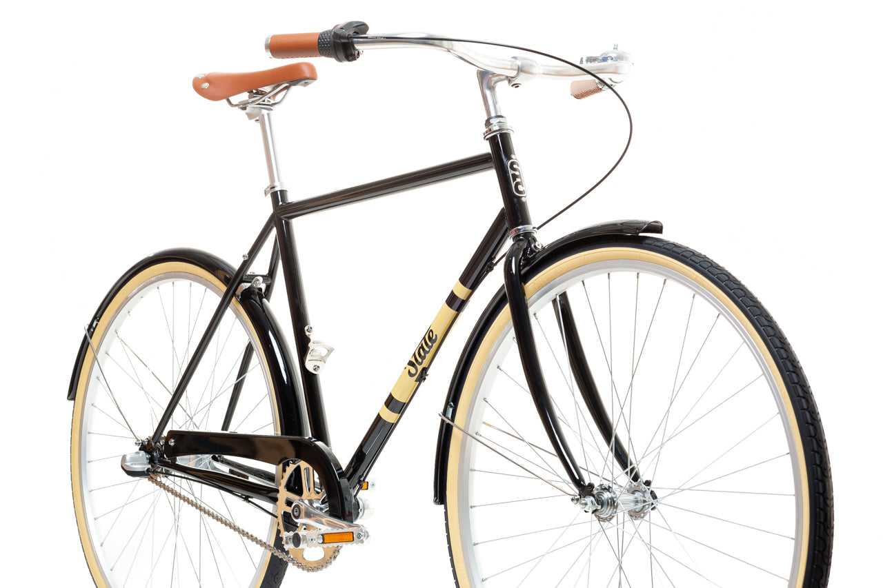 boc citybike City Bike - The Black & Tan (3 Speed) Large (58 cm - Riders 6'0"