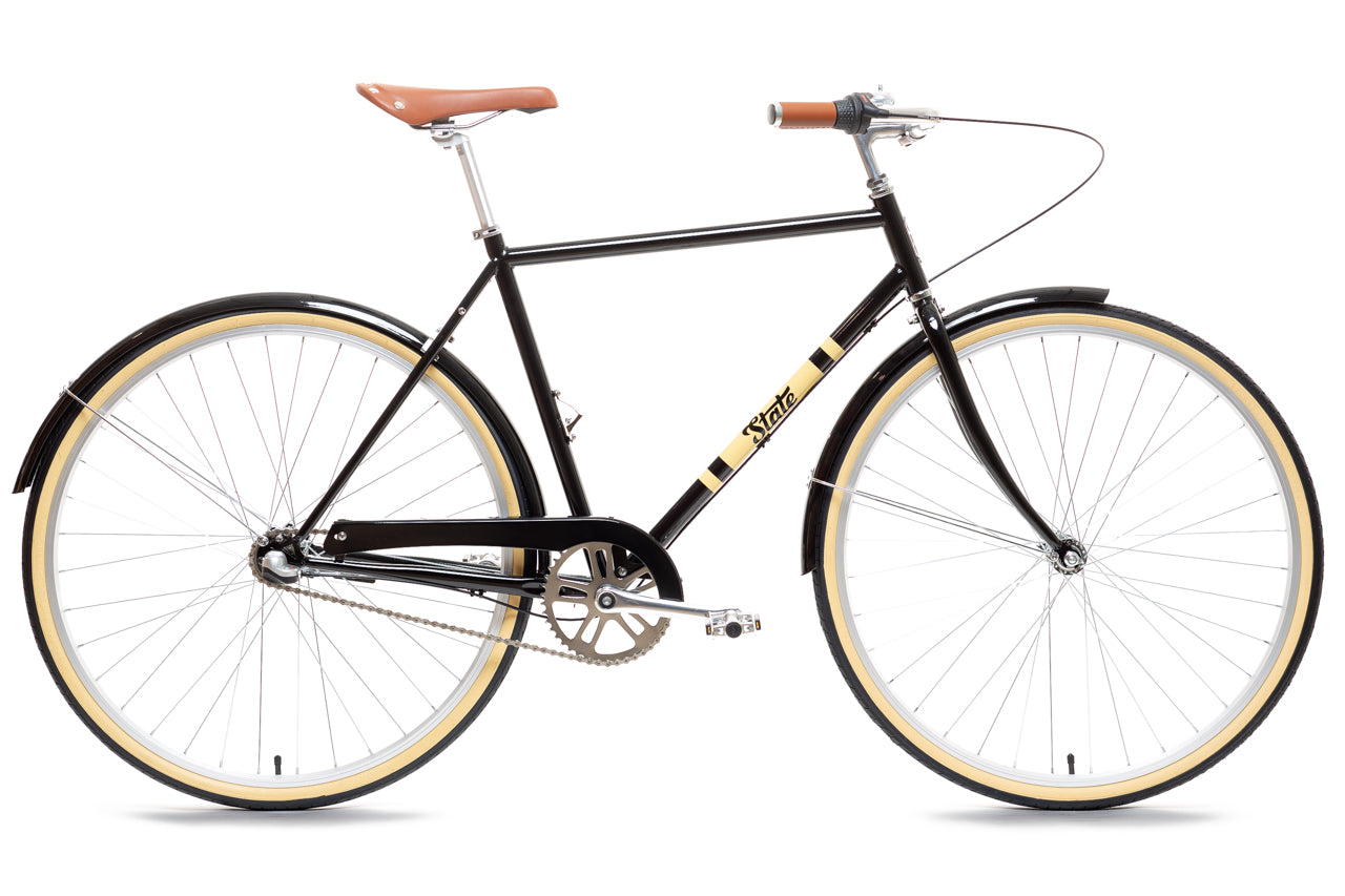 City Bike - The Black & Tan (3 Speed) Large (58 cm - Riders 6'0 City Bike - The Black & Tan (3 Speed) Large (58 cm - Riders 6'0