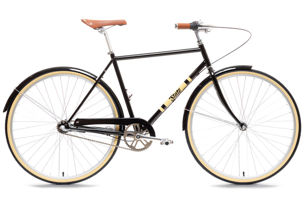 cooles citybike City Bike - The Black & Tan (3 Speed) Large (58 cm - Riders 6'0"