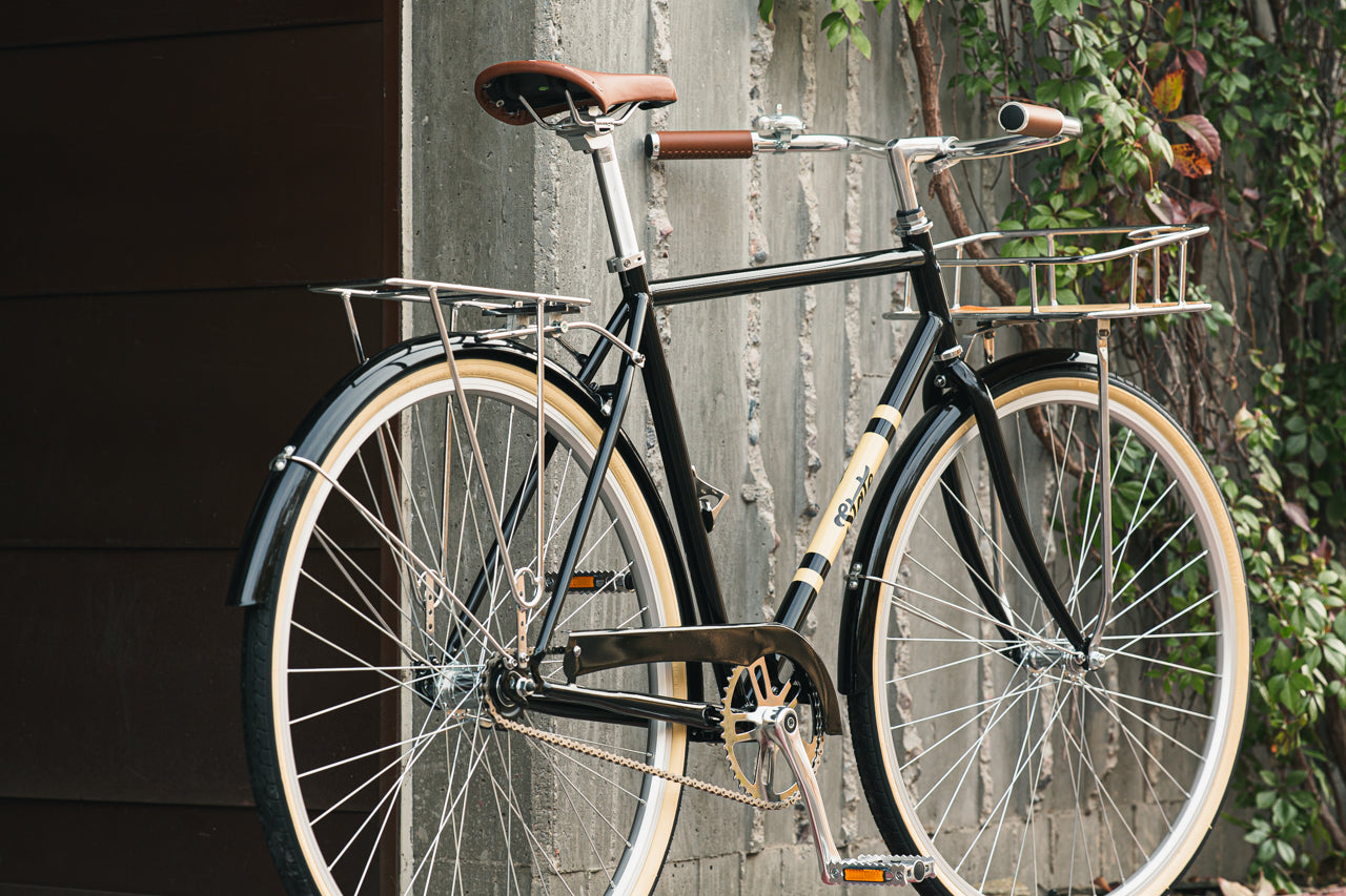 bike 3 gears City Bike - The Black & Tan (3 Speed) Large (58 cm - Riders 6'0"