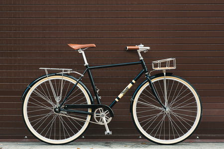 product City Bike - The Black & Tan (Single-Speed)-State Bicycle Co.-outdoor