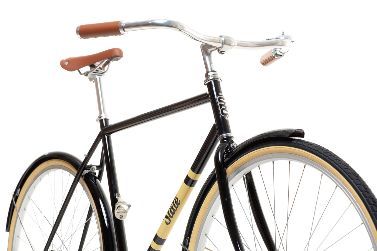 citybike unisex City Bike - The Black & Tan (Single-Speed) Small (48 cm - Riders 5'6"