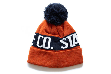 product "State Bicycle Co." Beanie with Pom (Burnt Orange / Navy)