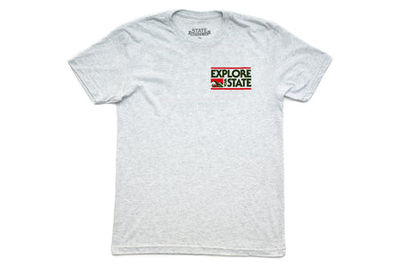 product State Bicycle Co. - "Explore Your State" - Heather / Army / Orange - T-Shirt