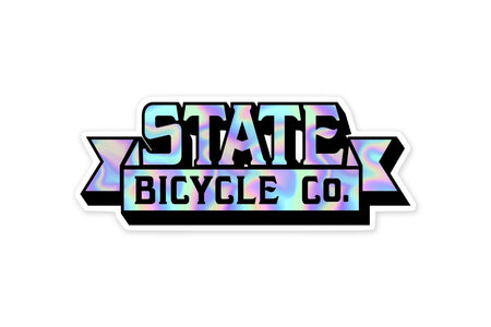 product State Bicycle Co. - Holographic Ribbon Logo Sticker