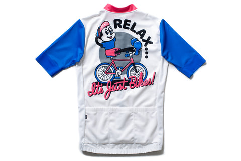 State Bicycle Co. - "Relax.." Jersey - Sustainable Clothing Collection (White)