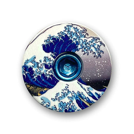 product KustomCaps The Great Wave Off Kanagawa Bicycle Headset Cap-State Bicycle Co.